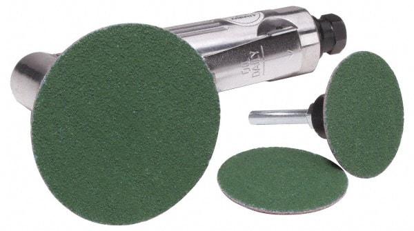 Merit Abrasives - 1" Disc Diam, 120 Grit, Zirconia Alumina Quick Change Disc - Type R Attaching System, Coated, Green, Fine Grade, 40,000 RPM, R801 Series - Apex Tool & Supply