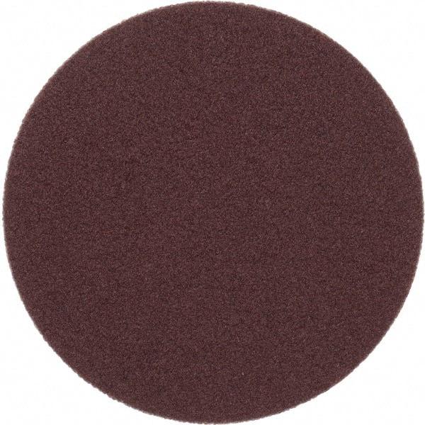 Merit Abrasives - 2" Diam, 120 Grit Aluminum Oxide Adhesive PSA Disc - Medium Grade, Black, Cloth Backing, Flexible - Apex Tool & Supply