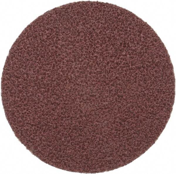 Merit Abrasives - 3" Diam, 36 Grit Aluminum Oxide Adhesive PSA Disc - Very Coarse, Black, Cloth Backing, Flexible - Apex Tool & Supply