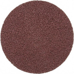 Merit Abrasives - 3" Diam, 36 Grit Aluminum Oxide Adhesive PSA Disc - Very Coarse, Black, Cloth Backing, Flexible - Apex Tool & Supply