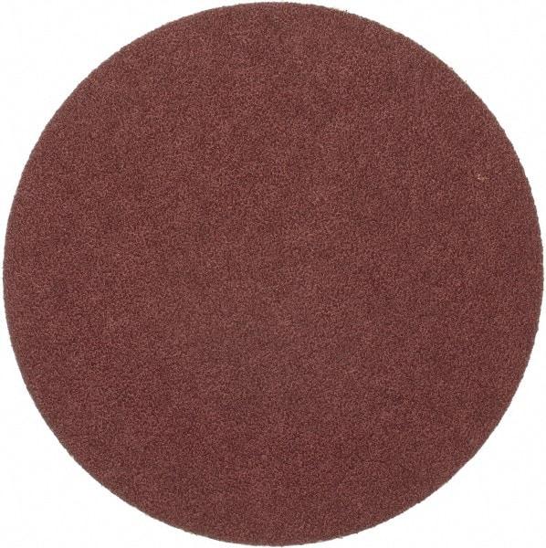 Merit Abrasives - 8" Diam, 36 Grit Aluminum Oxide Adhesive PSA Disc - Very Coarse, Black, Cloth Backing, Flexible - Apex Tool & Supply