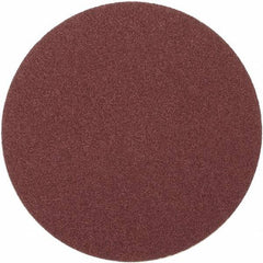 Merit Abrasives - 8" Diam, 40 Grit Aluminum Oxide Adhesive PSA Disc - Very Coarse, Black, Cloth Backing, Flexible - Apex Tool & Supply
