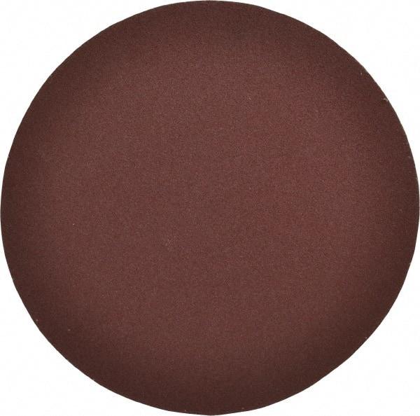 Merit Abrasives - 8" Diam, 100 Grit Aluminum Oxide Adhesive PSA Disc - Medium Grade, Black, Cloth Backing, Flexible - Apex Tool & Supply