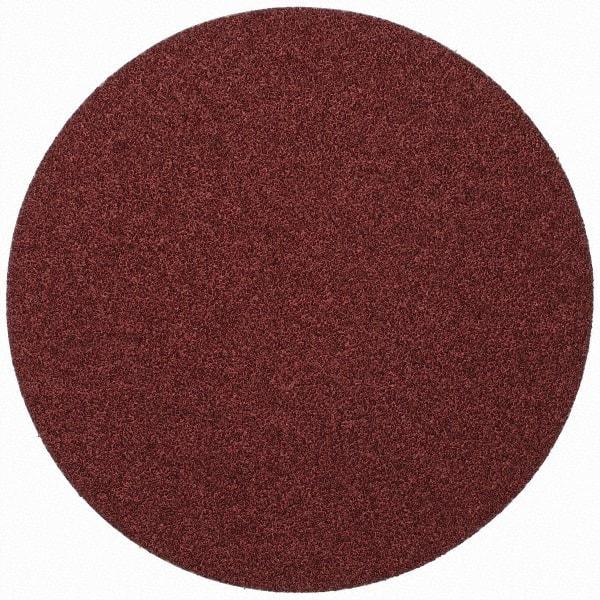 Merit Abrasives - 9" Diam, 36 Grit Aluminum Oxide Adhesive PSA Disc - Very Coarse, Black, Cloth Backing, Flexible - Apex Tool & Supply