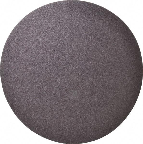 Merit Abrasives - 12" Diam, 36 Grit Aluminum Oxide Adhesive PSA Disc - Very Coarse, Black, Cloth Backing, Flexible - Apex Tool & Supply