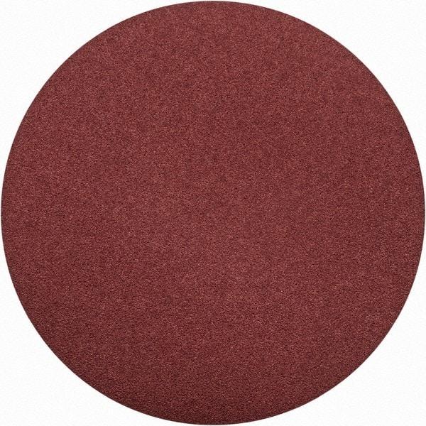 Merit Abrasives - 15" Diam, 50 Grit Aluminum Oxide Adhesive PSA Disc - Coarse Grade, Black, Cloth Backing, Flexible, Use with Stationary Disc Sanders - Apex Tool & Supply