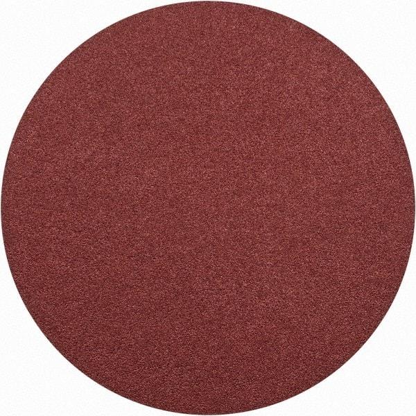Merit Abrasives - 16" Diam, 40 Grit Aluminum Oxide Adhesive PSA Disc - Very Coarse, Black, Cloth Backing, Flexible - Apex Tool & Supply
