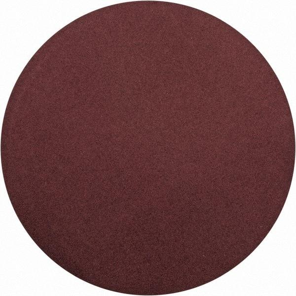 Merit Abrasives - 16" Diam, 120 Grit Aluminum Oxide Adhesive PSA Disc - Medium Grade, Black, Cloth Backing, Flexible, Use with Stationary Disc Sanders - Apex Tool & Supply