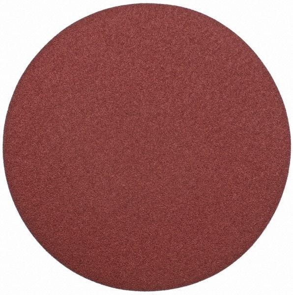 Merit Abrasives - 20" Diam, 40 Grit Aluminum Oxide Adhesive PSA Disc - Very Coarse, Black, Cloth Backing, Flexible - Apex Tool & Supply