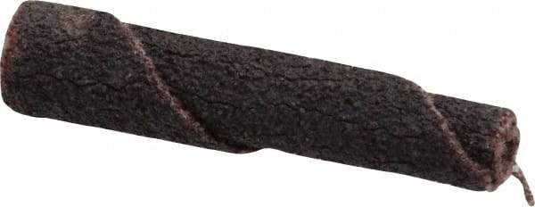 Merit Abrasives - 1/4" Max Roll Diam x 1-1/2" OAL, 60 Grit Aluminum Oxide Straight Cartridge Roll - 1/8" Pilot Hole Diam, Medium Grade - Apex Tool & Supply