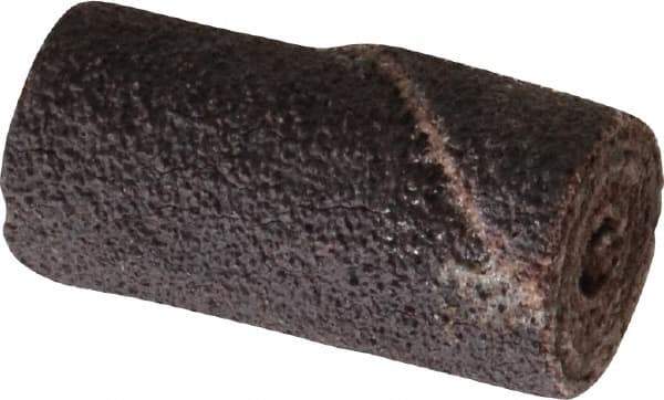 Merit Abrasives - 1/2" Max Roll Diam x 1" OAL, 60 Grit Aluminum Oxide Straight Cartridge Roll - 1/8" Pilot Hole Diam, Medium Grade - Apex Tool & Supply