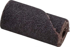 Merit Abrasives - 3/4" Max Roll Diam x 1-1/2" OAL, 60 Grit Aluminum Oxide Straight Cartridge Roll - 1/4" Pilot Hole Diam, Medium Grade - Apex Tool & Supply