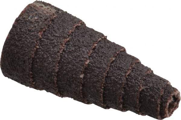 Merit Abrasives - 1-1/2" Long x 3/4" Diam, Aluminum Oxide, Full Taper Cartridge Roll - 60 Grit, 3/16" Pilot Hole Diam, Medium Grade - Apex Tool & Supply
