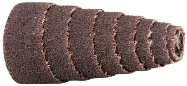 Merit Abrasives - 1-1/2" Long x 3/4" Diam, Aluminum Oxide, Full Taper Cartridge Roll - 80 Grit, 3/16" Pilot Hole Diam, Medium Grade - Apex Tool & Supply