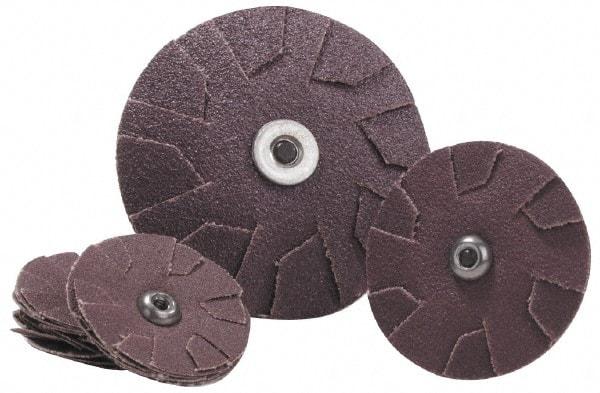Merit Abrasives - 60 Grit, 2-1/2 Inch Diameter, Flexible Overlap Slotted Disc - Coated - Apex Tool & Supply