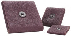 Merit Abrasives - 120 Grit, Fine Grade, Aluminum Oxide Square Pad - 3" Long x 3" Wide x 1/4" Thick, 12,000 Max RPM - Apex Tool & Supply
