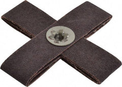 Merit Abrasives - 60 Grit, Medium Grade, Aluminum Oxide Cross Pad - 4" Long x 4" Wide x 1" Thick, 8 Ply, 12,000 Max RPM - Apex Tool & Supply