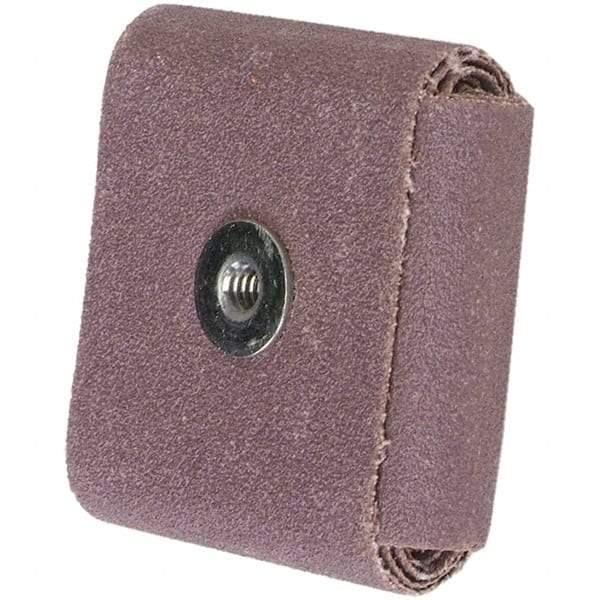 Merit Abrasives - 80 Grit, Medium Grade, Aluminum Oxide Square Pad - 2" Long x 2" Wide x 3/4" Thick - Apex Tool & Supply