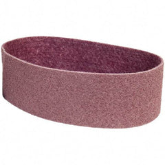 Merit Abrasives - 4" Wide x 36" OAL, Aluminum Oxide Abrasive Belt - Aluminum Oxide, Medium, Nonwoven - Apex Tool & Supply