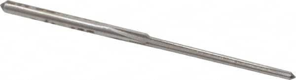 Made in USA - #7/0 Pin, 0.0666" Diam, 0.0497" Small End, 5/64" Diam Straight Shank, 13/16" Flute, Taper Pin Reamer - Apex Tool & Supply