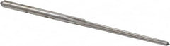 Made in USA - #7/0 Pin, 0.0666" Diam, 0.0497" Small End, 5/64" Diam Straight Shank, 13/16" Flute, Taper Pin Reamer - Apex Tool & Supply