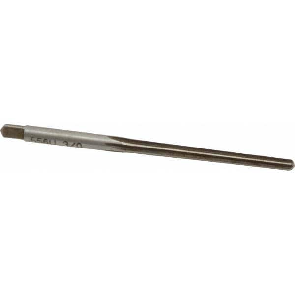 Made in USA - #3/0 Pin, 0.1302" Diam, 0.1029" Small End, 9/64" Diam Straight Shank, 1-5/16" Flute, Taper Pin Reamer - Apex Tool & Supply