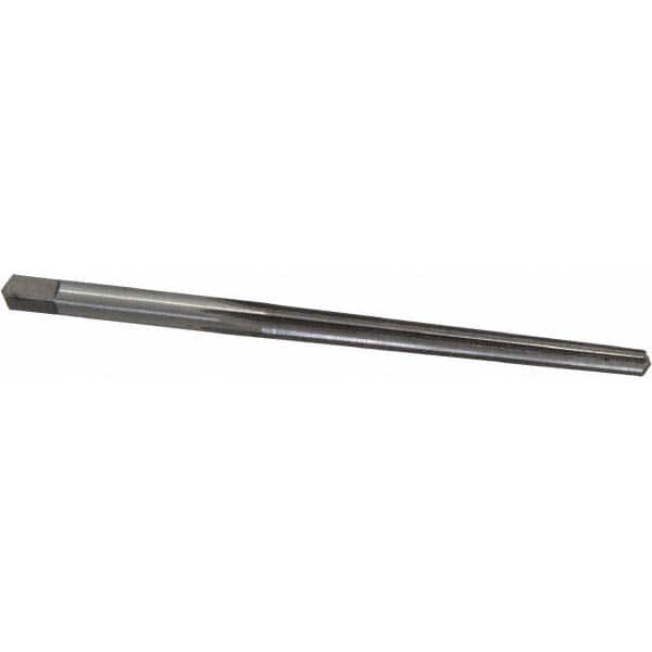 Made in USA - #0 Pin, 0.1638" Diam, 0.1287" Small End, 11/64" Diam Straight Shank, 1-11/16" Flute, Taper Pin Reamer - Apex Tool & Supply
