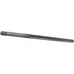Made in USA - #0 Pin, 0.1638" Diam, 0.1287" Small End, 11/64" Diam Straight Shank, 1-11/16" Flute, Taper Pin Reamer - Apex Tool & Supply