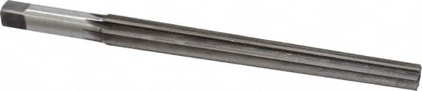 Made in USA - #10 Pin, 0.7216" Diam, 0.5799" Small End, 5/8" Diam Straight Shank, 6-13/16" Flute, Taper Pin Reamer - Apex Tool & Supply