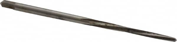 Made in USA - #6/0 Pin, 0.0806" Diam, 0.0611" Small End, 3/32" Diam Straight Shank, 15/16" Flute, Taper Pin Reamer - Apex Tool & Supply