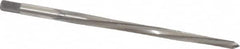 Made in USA - #4/0 Pin, 0.1142" Diam, 0.0869" Small End, 1/8" Diam Straight Shank, 1-5/16" Flute, Taper Pin Reamer - Apex Tool & Supply
