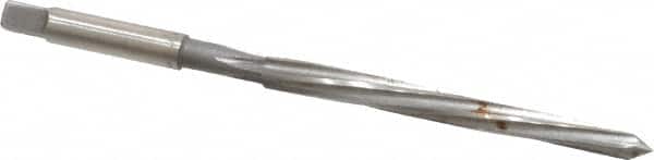 Made in USA - #3/0 Pin, 0.1302" Diam, 0.1029" Small End, 9/64" Diam Straight Shank, 1-5/16" Flute, Taper Pin Reamer - Apex Tool & Supply