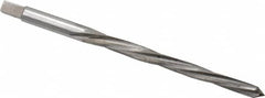 Made in USA - #2/0 Pin, 0.1462" Diam, 0.1137" Small End, 5/32" Diam Straight Shank, 1-9/16" Flute, Taper Pin Reamer - Apex Tool & Supply