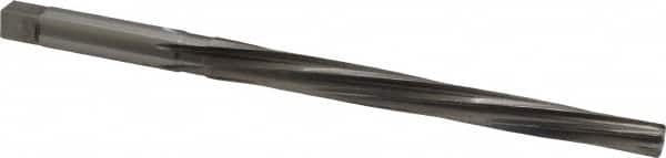 Made in USA - #6 Pin, 0.354" Diam, 0.2773" Small End, 23/64" Diam Straight Shank, 3-11/16" Flute, Taper Pin Reamer - Apex Tool & Supply