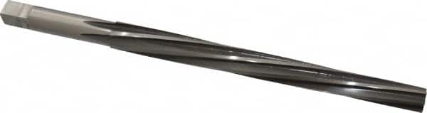 Made in USA - #8 Pin, 0.505" Diam, 0.3971" Small End, 7/16" Diam Straight Shank, 5-3/16" Flute, Taper Pin Reamer - Apex Tool & Supply