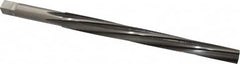 Made in USA - #8 Pin, 0.505" Diam, 0.3971" Small End, 7/16" Diam Straight Shank, 5-3/16" Flute, Taper Pin Reamer - Apex Tool & Supply