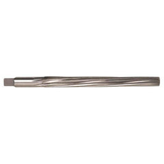 Alvord Polk - #9 Pin, 0.6066" Diam, 0.4805" Small End, 9/16" Diam Straight Shank, 6-1/16" Flute, Taper Pin Reamer - Apex Tool & Supply