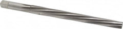 Made in USA - #9 Pin, 0.6066" Diam, 0.4805" Small End, 9/16" Diam Straight Shank, 6-1/16" Flute, Taper Pin Reamer - Apex Tool & Supply