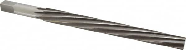 Made in USA - #11 Pin, 0.878" Diam, 0.706" Small End, 3/4" Diam Straight Shank, 8-1/4" Flute, Taper Pin Reamer - Apex Tool & Supply