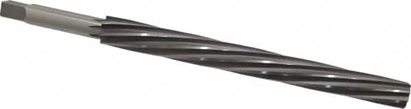 Made in USA - #12 Pin, 1.05" Diam, 0.842" Small End, 3/4" Diam Straight Shank, 10" Flute, Taper Pin Reamer - Apex Tool & Supply