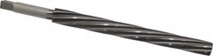 Made in USA - #12 Pin, 1.05" Diam, 0.842" Small End, 3/4" Diam Straight Shank, 10" Flute, Taper Pin Reamer - Apex Tool & Supply