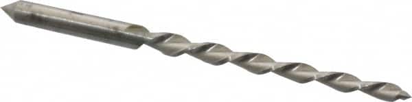 Made in USA - #3/0 Pin, 0.1302" Diam, 0.1029" Small End, 9/64" Diam Straight Shank, 1-5/16" Flute, Taper Pin Reamer - Apex Tool & Supply
