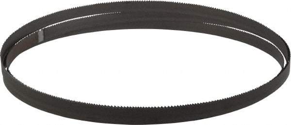 Starrett - 10 to 14 TPI, 7' 9" Long x 1/2" Wide x 0.025" Thick, Welded Band Saw Blade - Bi-Metal, Toothed Edge, Raker Tooth Set, Contour Cutting - Apex Tool & Supply