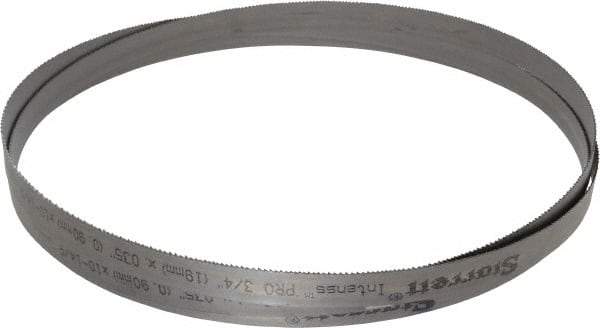 Starrett - 10 to 14 TPI, 10' Long x 3/4" Wide x 0.035" Thick, Welded Band Saw Blade - Bi-Metal, Toothed Edge, Raker Tooth Set, Contour Cutting - Apex Tool & Supply