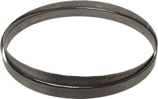 Starrett - 6 to 10 TPI, 12' Long x 1" Wide x 0.035" Thick, Welded Band Saw Blade - Bi-Metal, Toothed Edge, Raker Tooth Set, Contour Cutting - Apex Tool & Supply