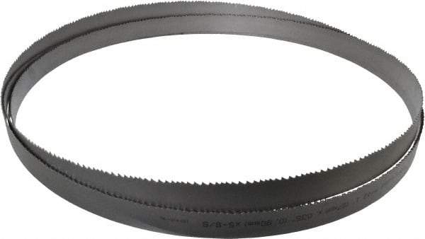 Starrett - 5 to 8 TPI, 13' 3" Long x 1" Wide x 0.035" Thick, Welded Band Saw Blade - Bi-Metal, Toothed Edge, Raker Tooth Set, Contour Cutting - Apex Tool & Supply