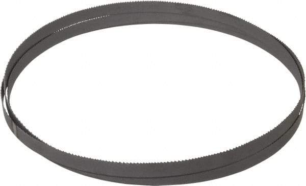 Starrett - 10 to 14 TPI, 7' 5" Long x 1/2" Wide x 0.025" Thick, Welded Band Saw Blade - Bi-Metal, Toothed Edge, Raker Tooth Set, Contour Cutting - Apex Tool & Supply