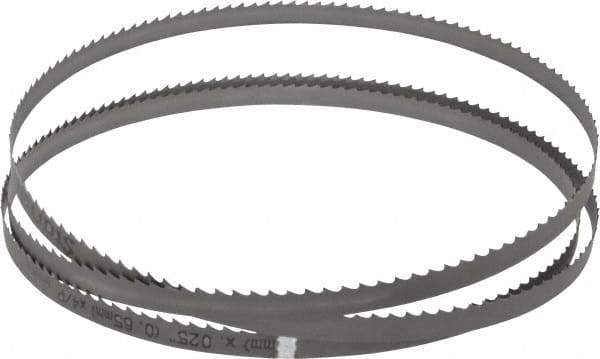 Starrett - 4 TPI, 7' 8" Long x 1/2" Wide x 0.025" Thick, Welded Band Saw Blade - Bi-Metal, Toothed Edge, Raker Tooth Set, Contour Cutting - Apex Tool & Supply