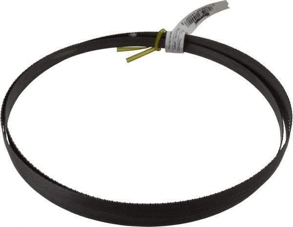 Starrett - 14 TPI, 7' 8" Long x 1/2" Wide x 0.035" Thick, Welded Band Saw Blade - Bi-Metal, Toothed Edge, Raker Tooth Set, Contour Cutting - Apex Tool & Supply