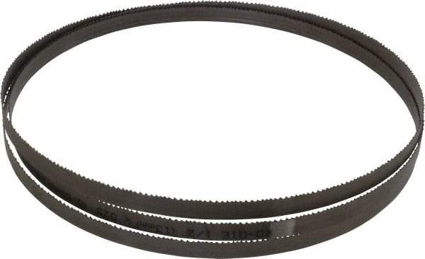 Starrett - 8 to 12 TPI, 7' 11-1/2" Long x 1/2" Wide x 0.025" Thick, Welded Band Saw Blade - Bi-Metal, Toothed Edge, Raker Tooth Set, Contour Cutting - Apex Tool & Supply